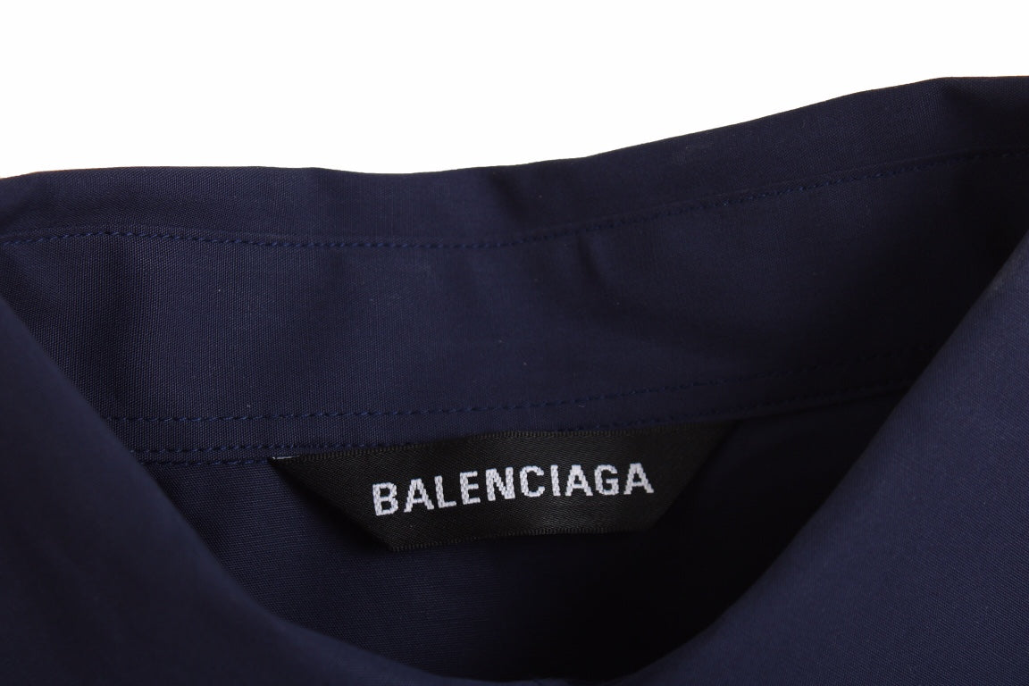 Ba*len*cia*ga button-up shirt with logo design