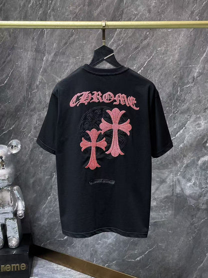 Chrome Hearts Classic Crewneck T-Shirt in Black/Pink