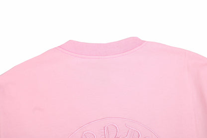 Chrome Hearts Pink T-shirt with Cross Patches