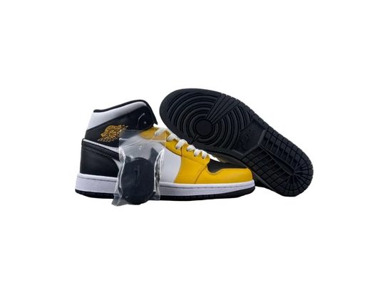 Air Jordan 1 Mid "White/Black/Yellow"