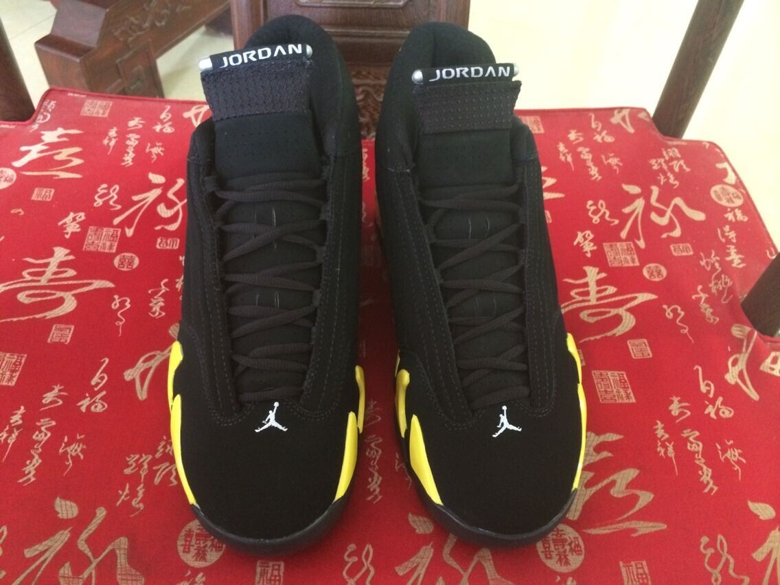Air Jordan XIV Retro "Black / Tour Yellow / Metallic Silver"