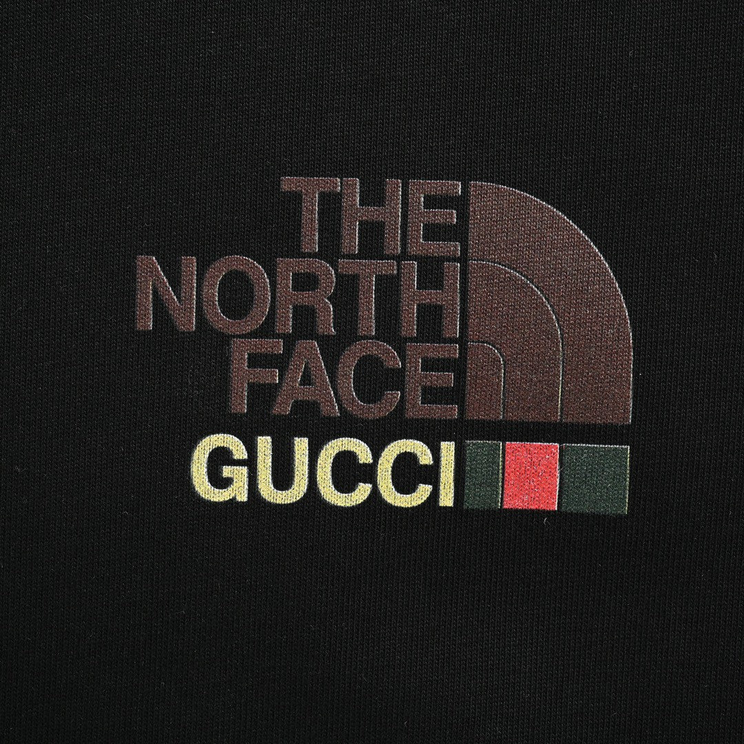 the north face x G*u*i nature print t-shirt (black)