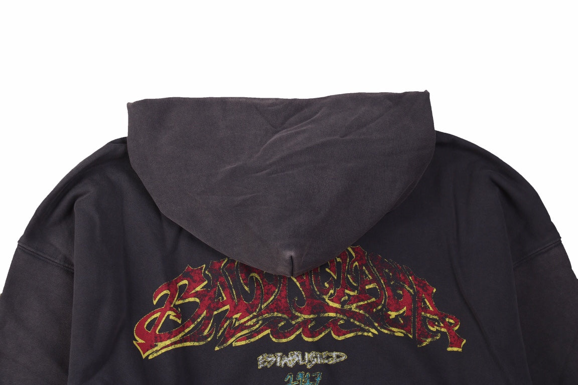 Ba*len*cia*ga gray zip-up hoodie