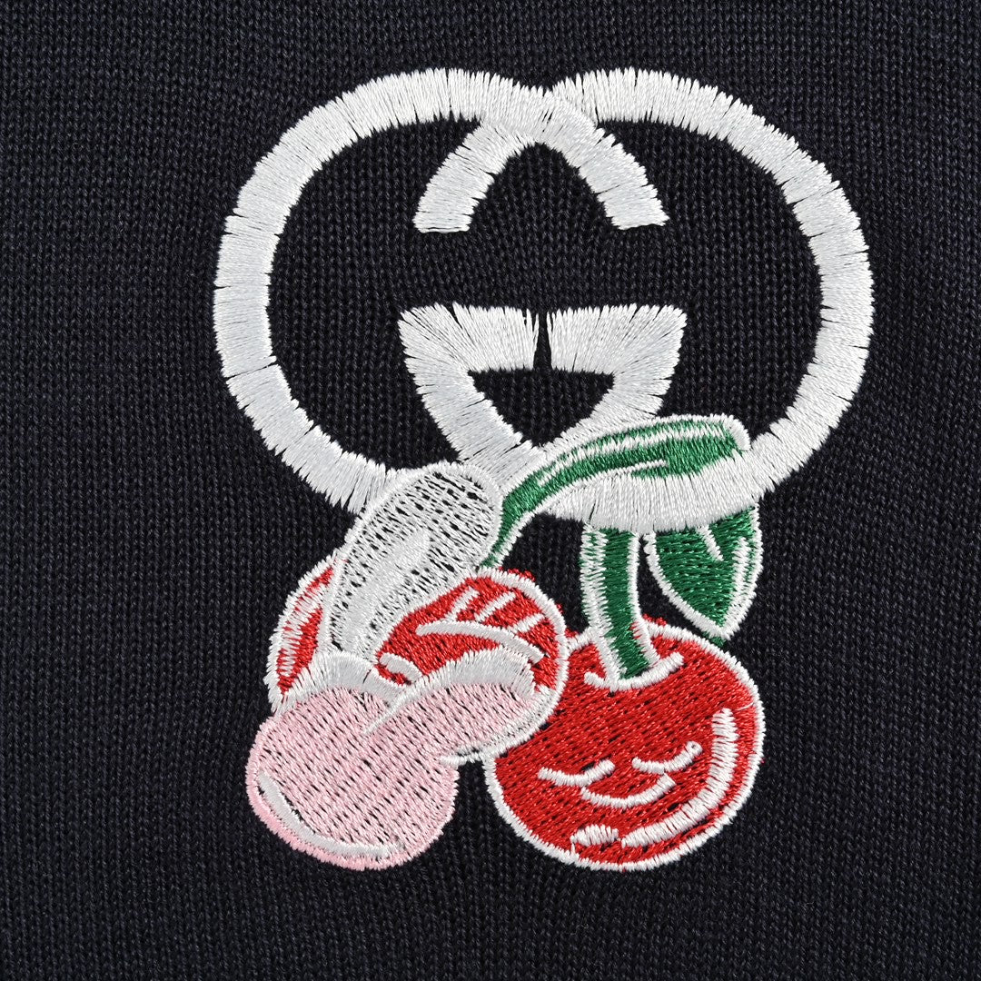 G*u*i cherry embroidered t-shirt