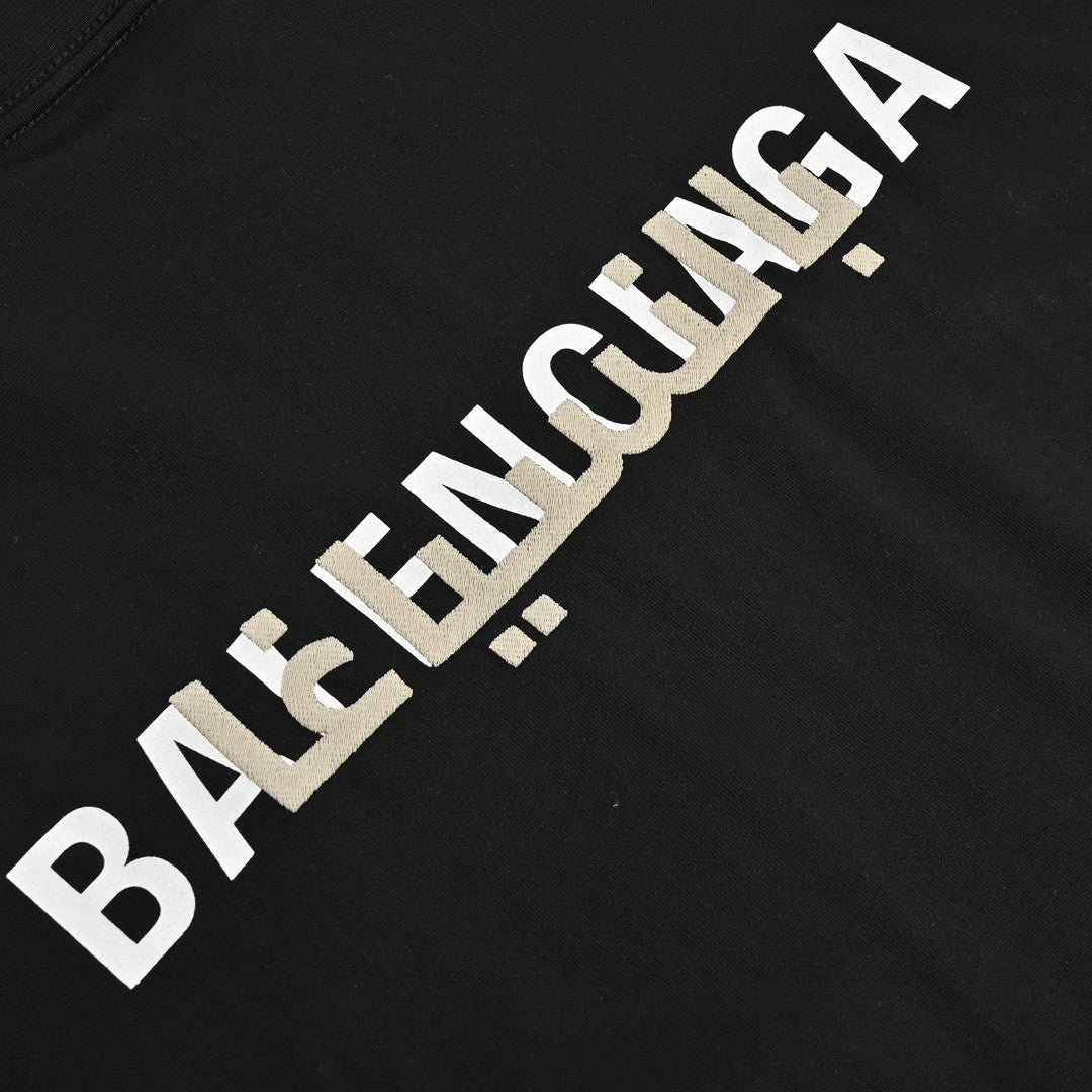 Ba*len*cia*ga distorted logo t-shirt (black)