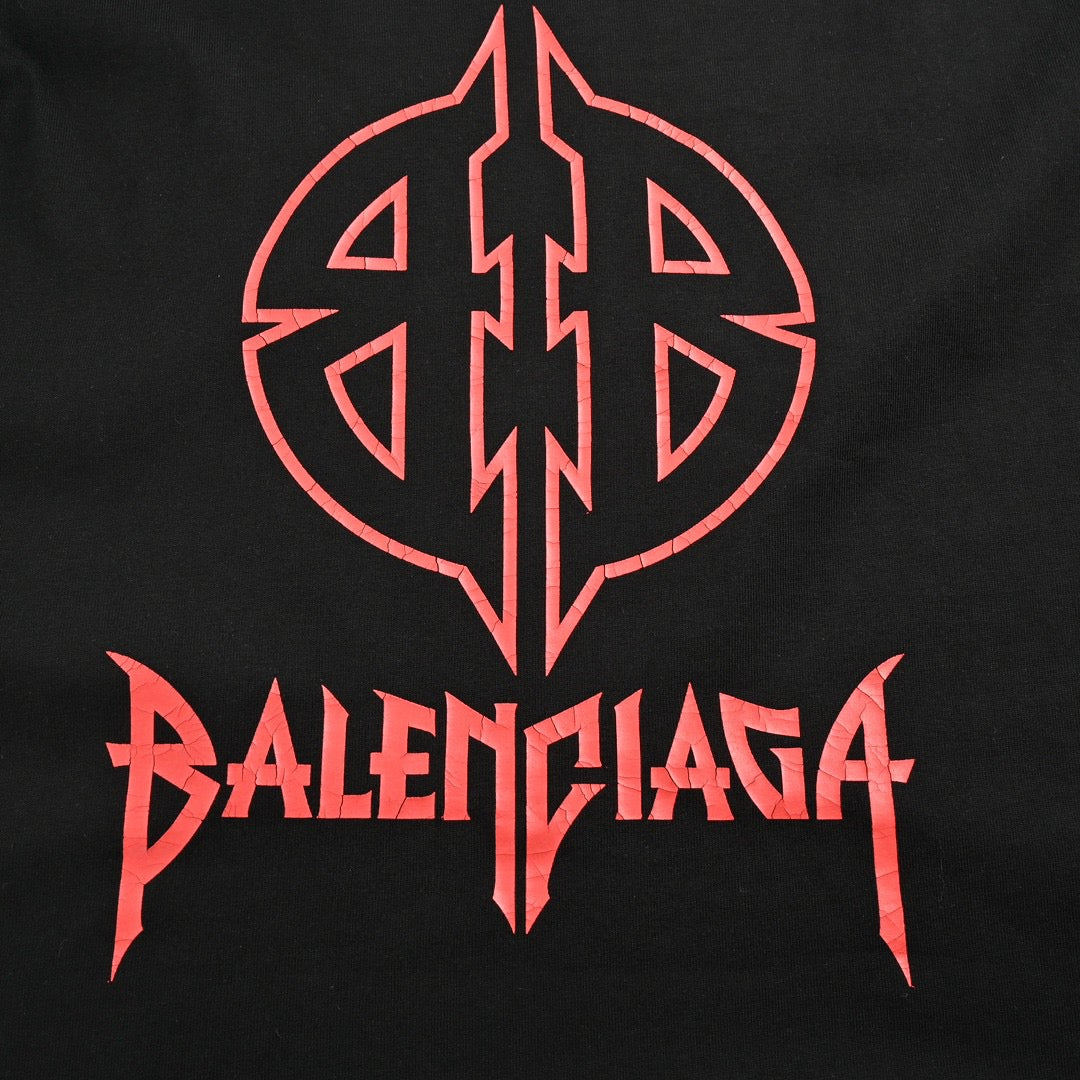 Ba*len*cia*ga graphic logo t-shirt (black)