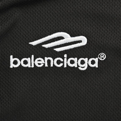 Balenciaga Soccer Logo Black T-Shirt