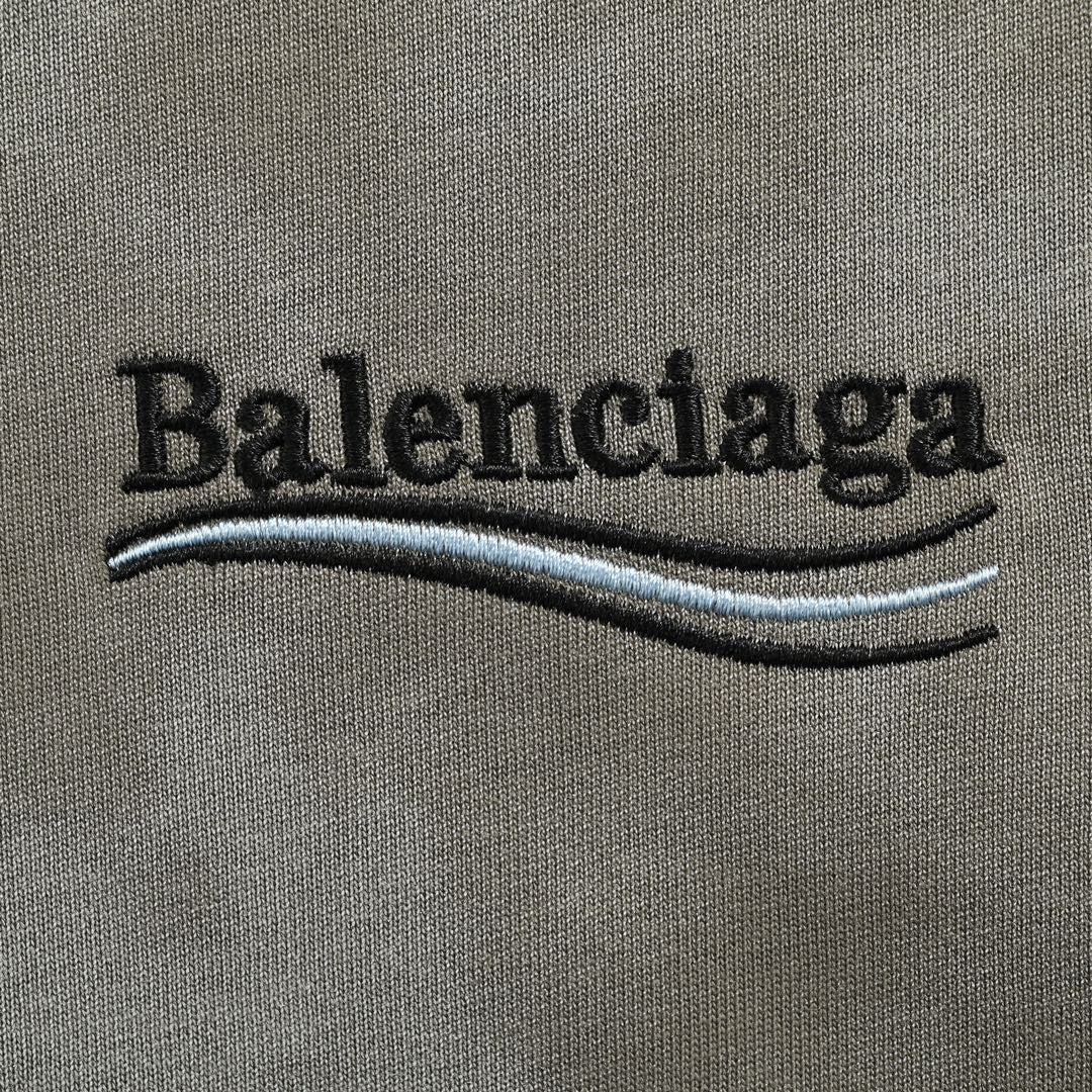 Balenciaga Grey Tie-Dye T-Shirt