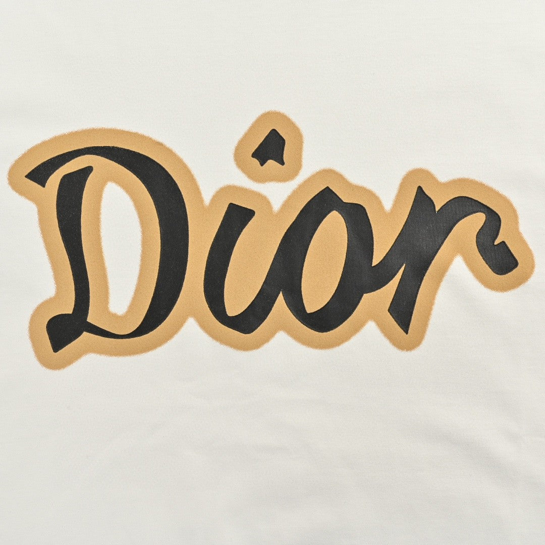 Dior White and Brown T-Shirt