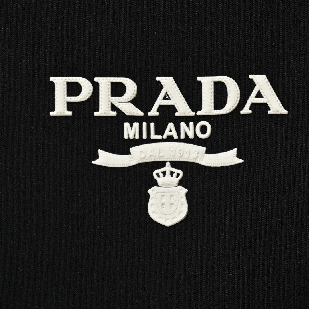 Pra*a milano logo black t-shirt