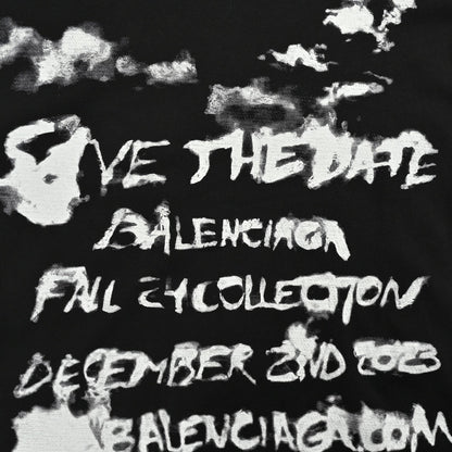 Balenciaga Save the Date Black T-Shirt