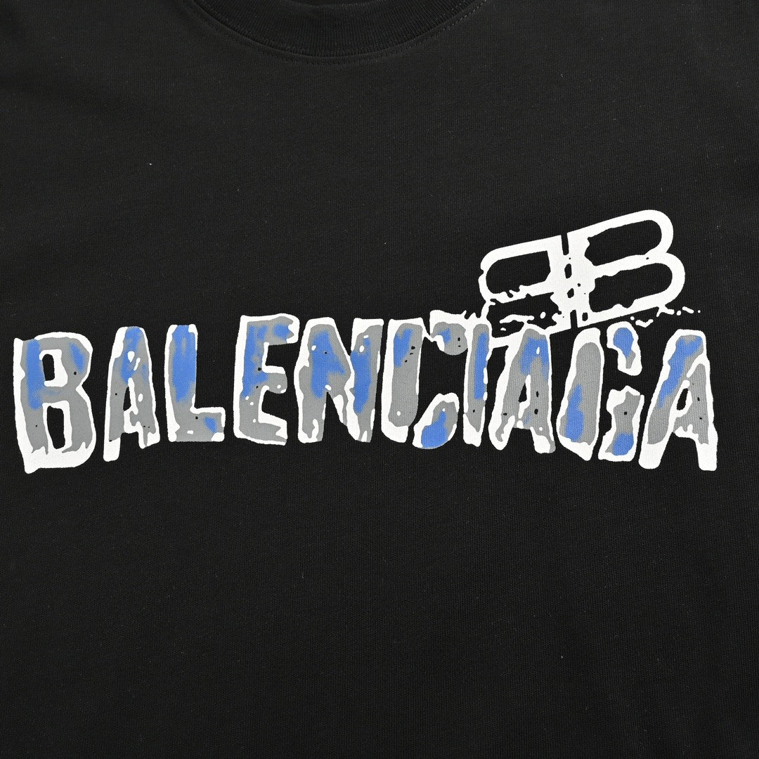 Ba*len*cia*ga graphic logo t-shirt (black)