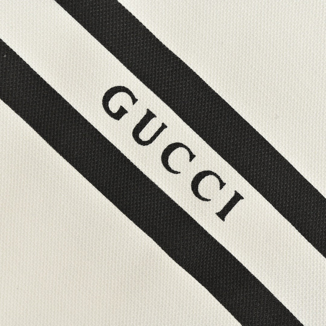 G*u*i striped logo polo shirt (white)