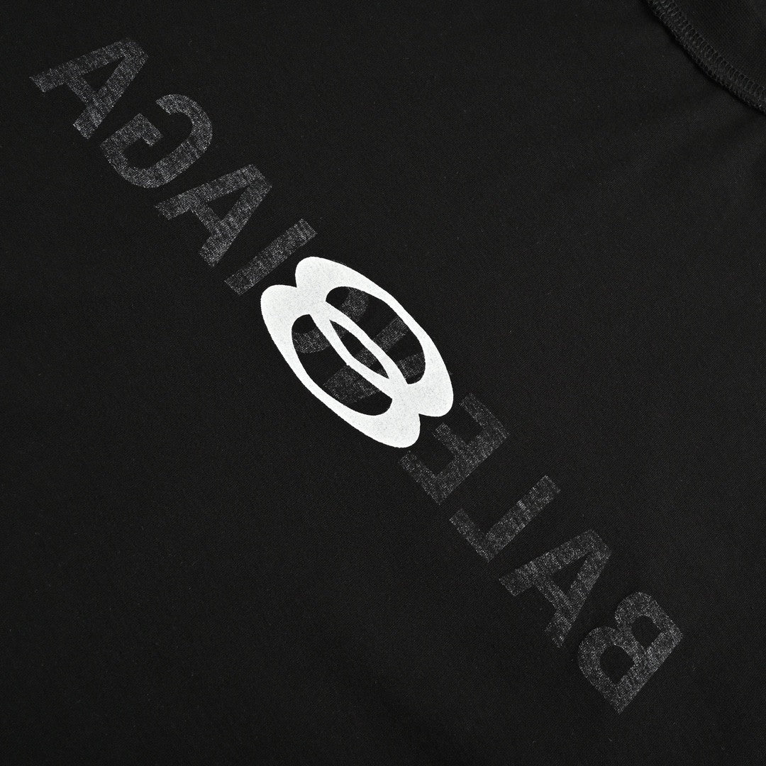 Ba*len*cia*ga reflective logo black t-shirt