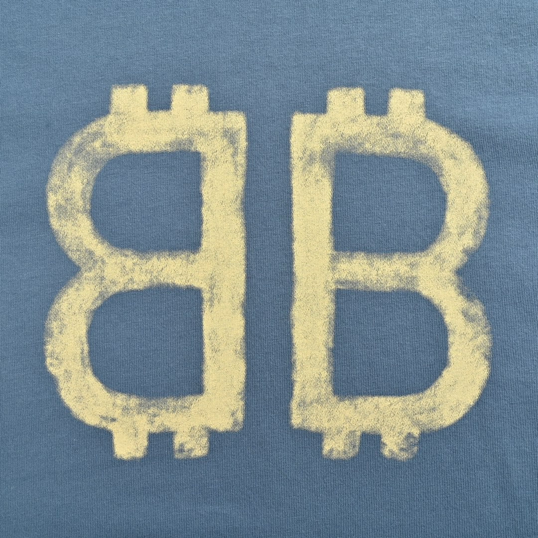 Ba*len*cia*ga double b bitcoin t-shirt (blue)