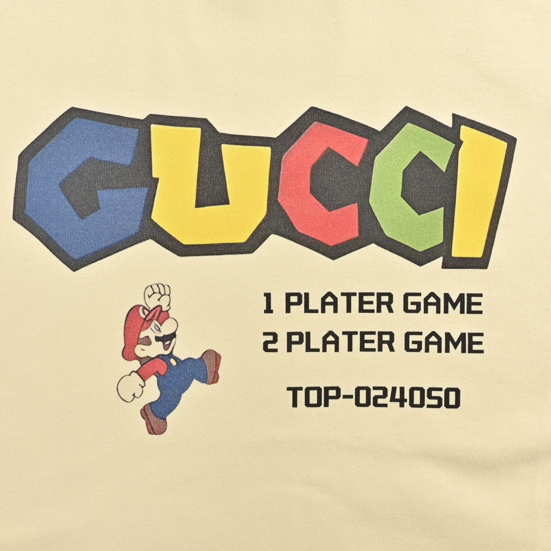 G*u*i retro game t-shirt (cream)