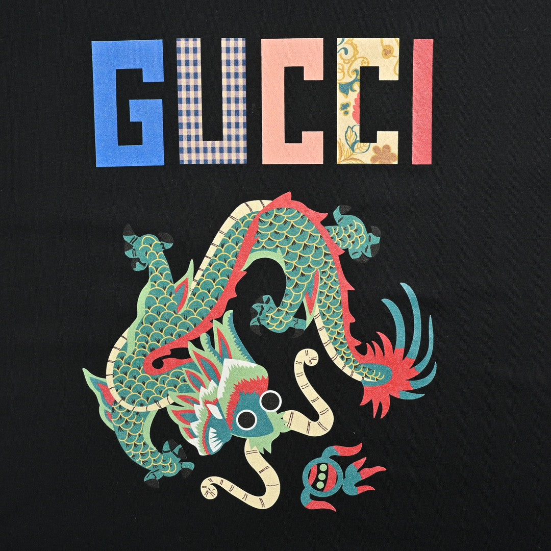 G*u*i dragon graphic t-shirt (black)