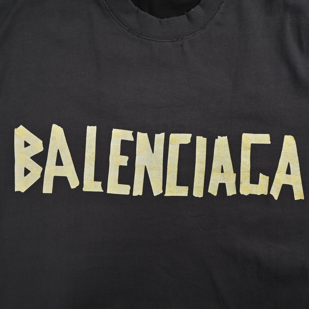 Ba*len*cia*ga bold logo black t-shirt