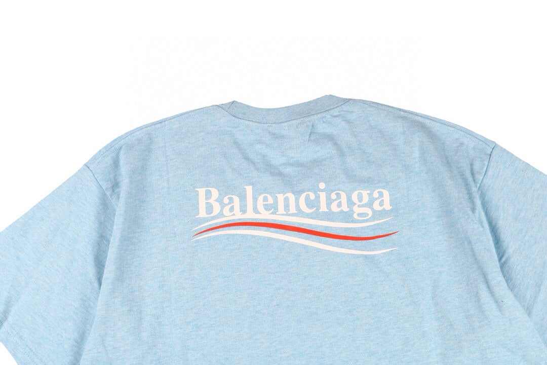 Ba*len*cia*ga basic logo t-shirt - light blue