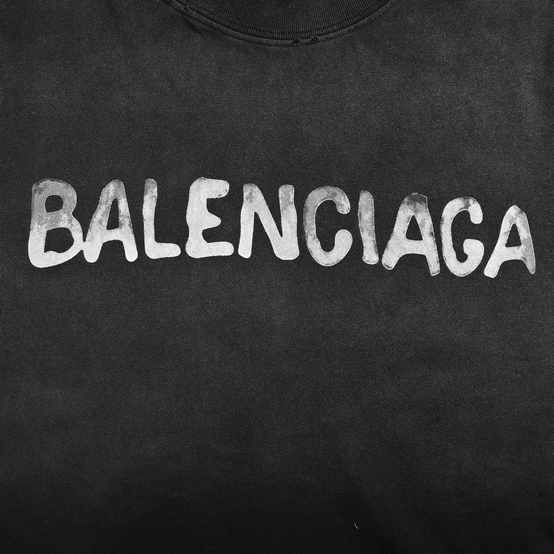 Ba*len*cia*ga spray-paint logo t-shirt (black)