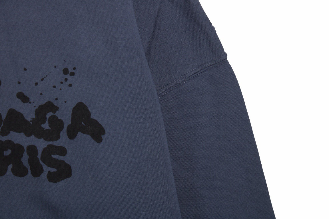 Ba*len*cia*ga paris graffiti hoodie - blue