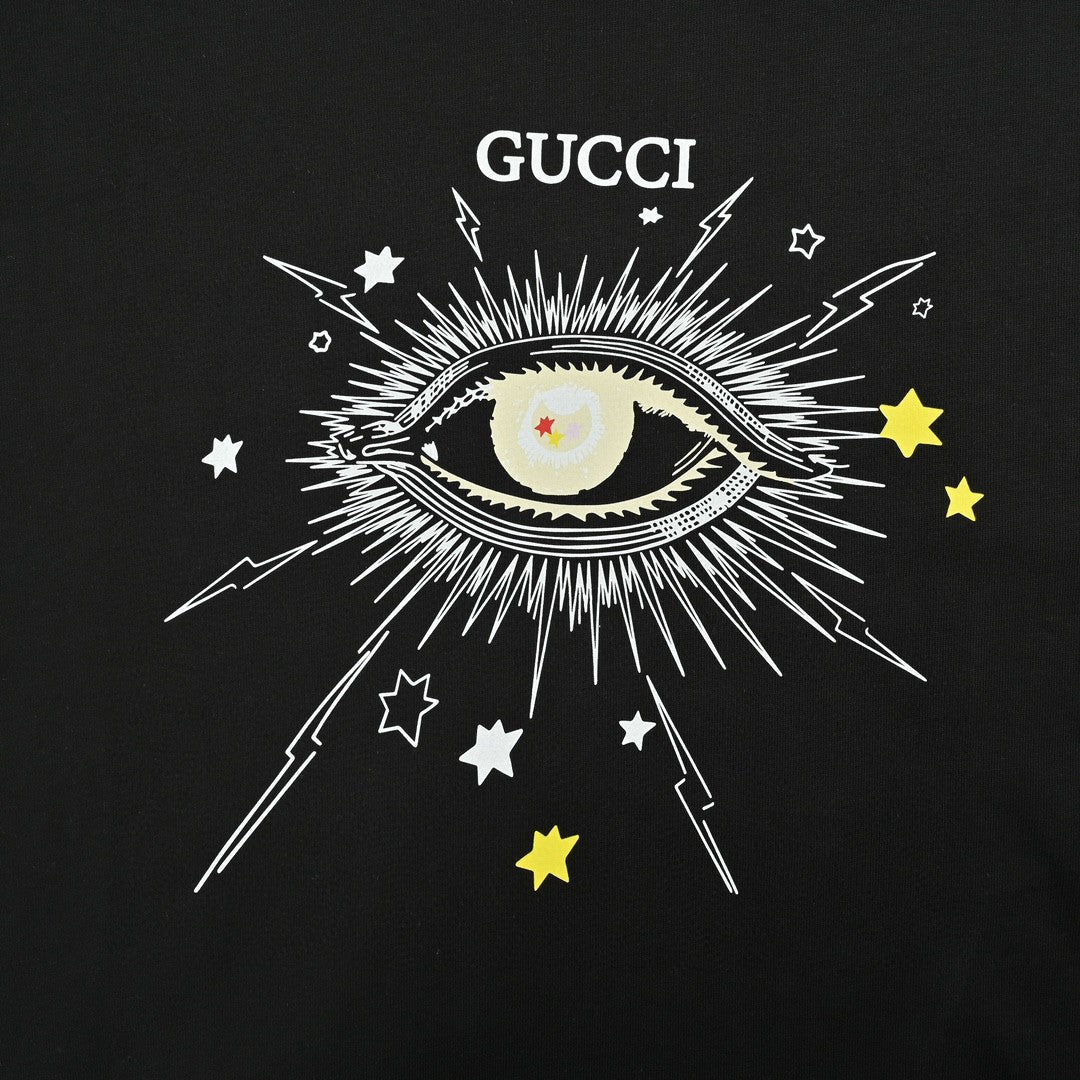 G*u*i mystical eye graphic black t-shirt