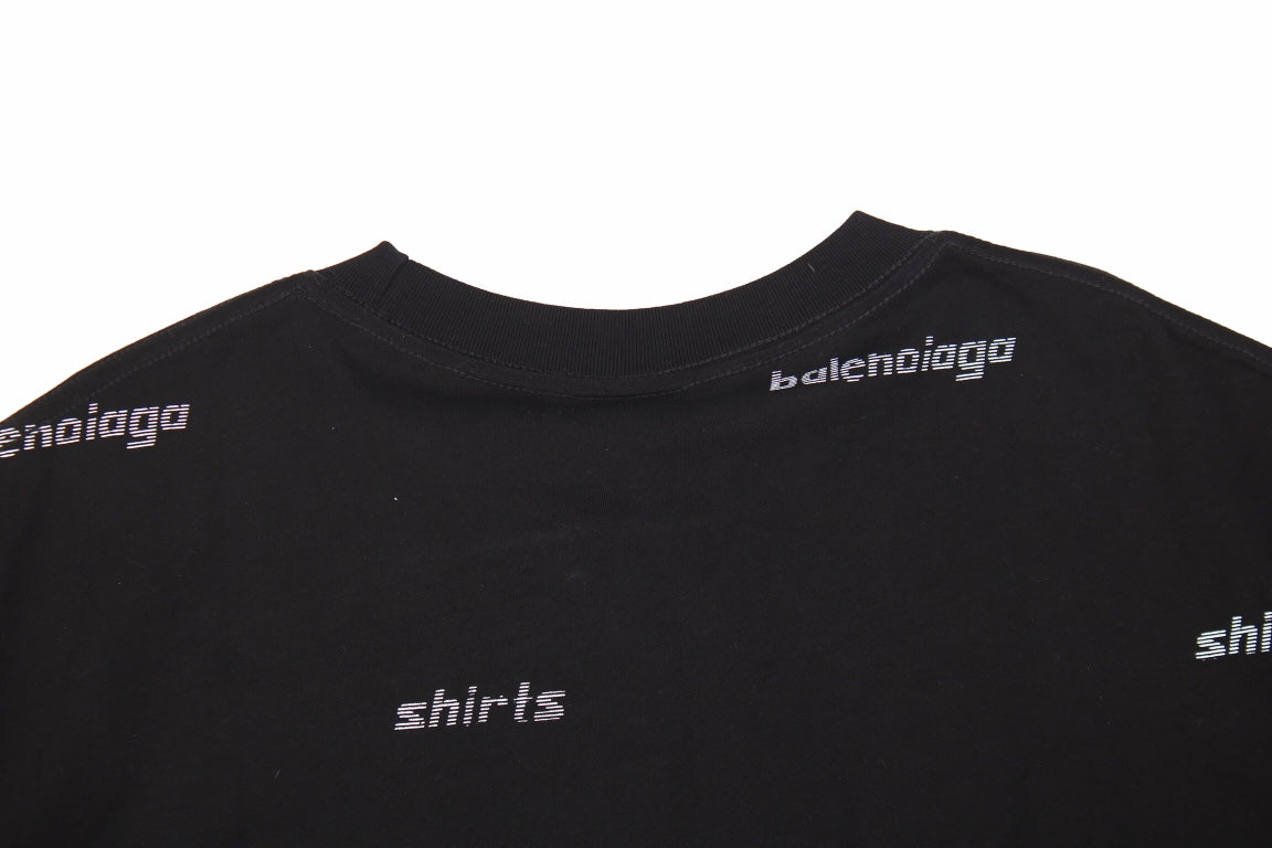 Balenciaga Allover Logo Print T-Shirt