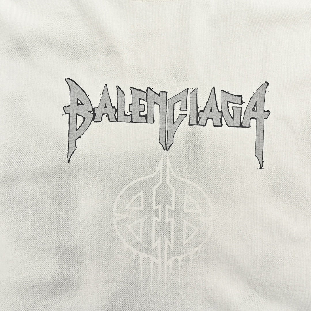 Ba*len*cia*ga gothic logo t-shirt (white)