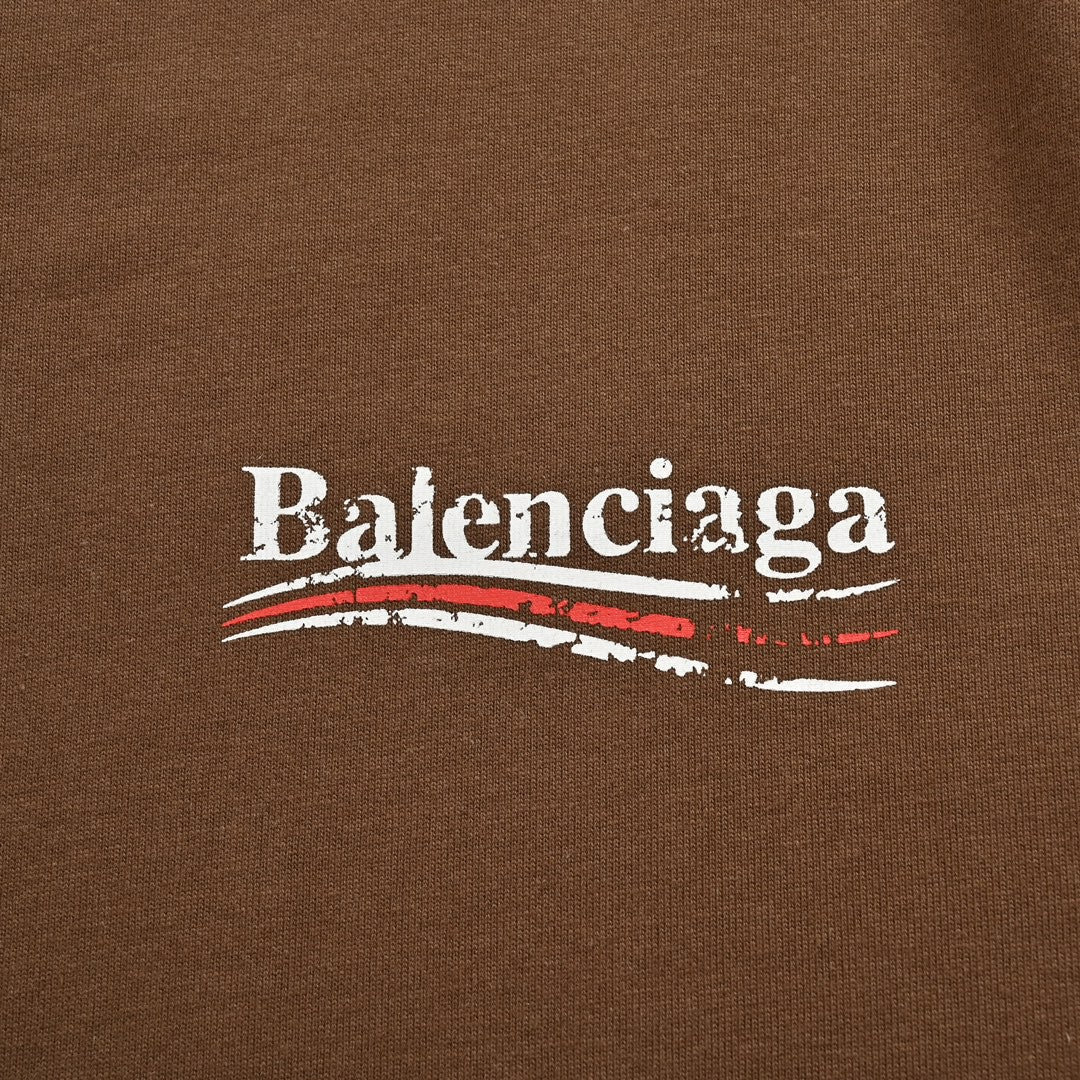 Ba*len*cia*ga political campaign t-shirt (brown)