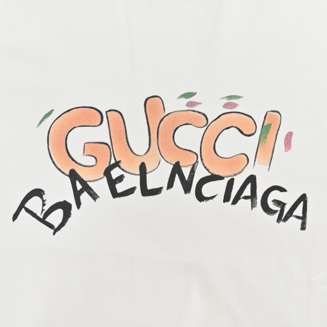 g*u*i x Ba*len*cia*ga collaboration t-shirt (white)