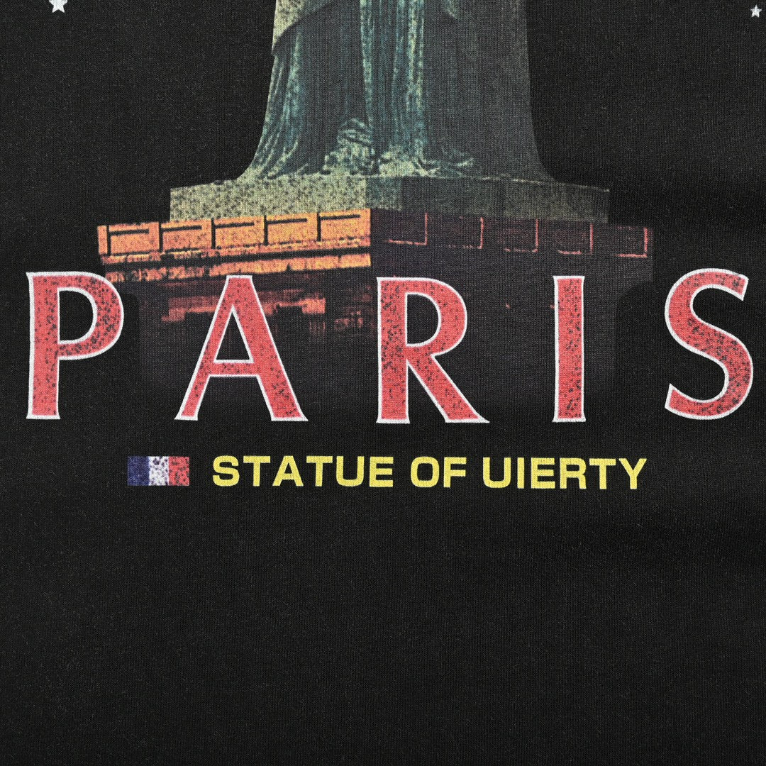 Ba*len*cia*ga paris statue of liberty t-shirt (black)