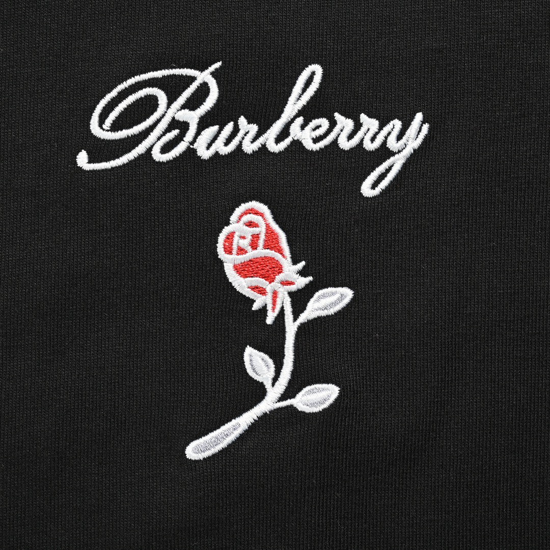 Burberry Rose Logo T-Shirt (Black)