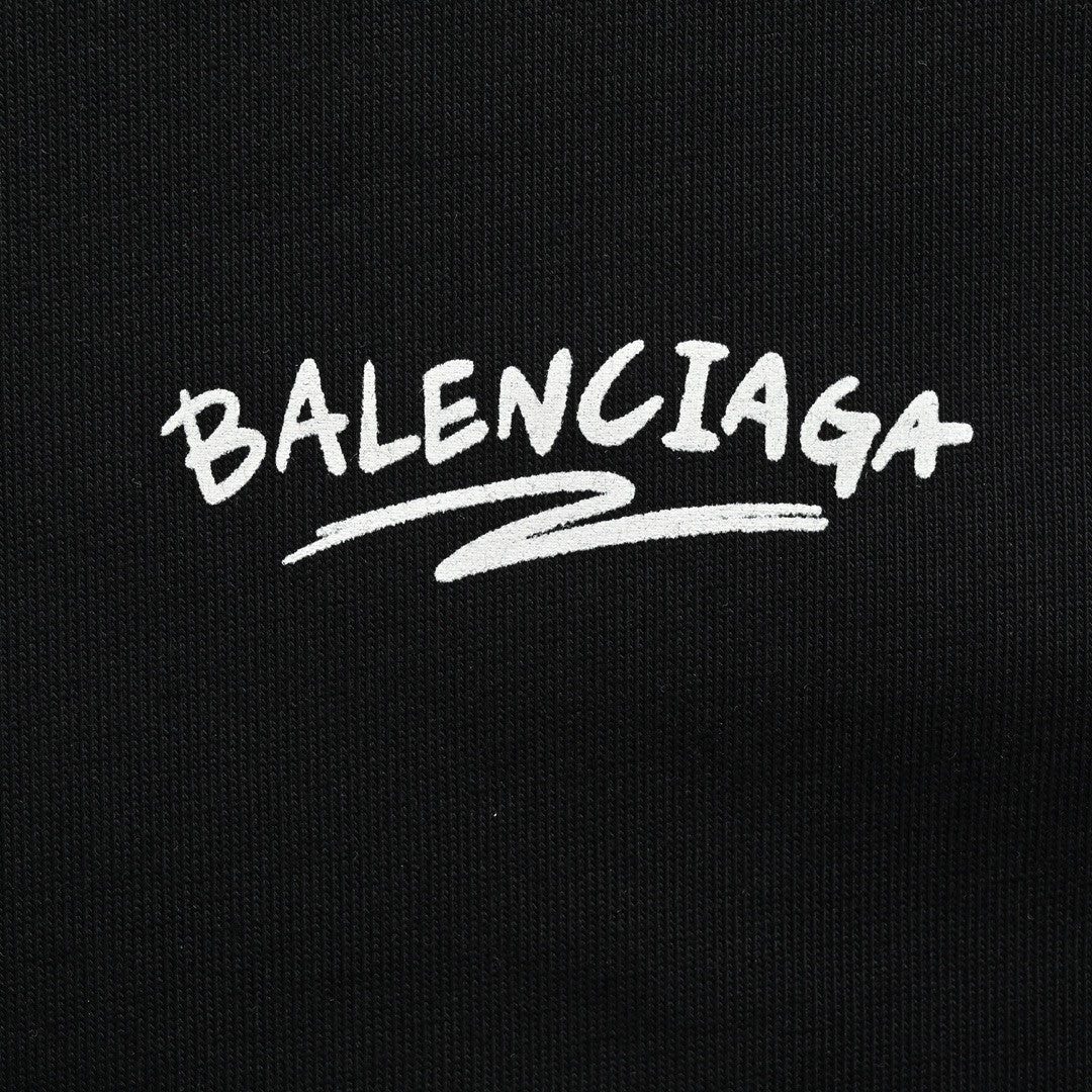 Ba*len*cia*ga black t-shirt with bold graphic