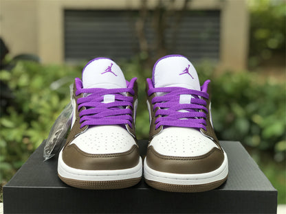 Air Jordan 1 Low "White/Brown/Purple"