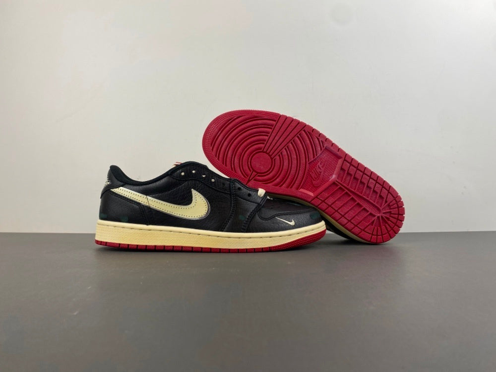 Air Jordan 1 Low "Black/White-Varsity Red"