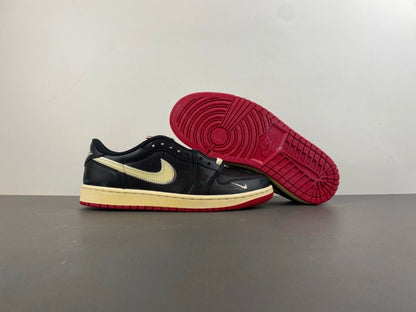 Air Jordan 1 Low "Black/White-Varsity Red"