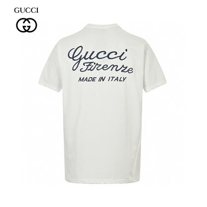 Gucci White T-Shirt with Script Logo