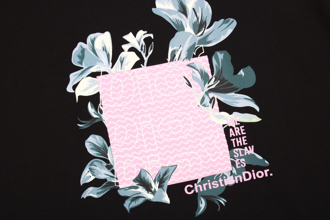 Dior T-Shirt with Floral Graphic Design