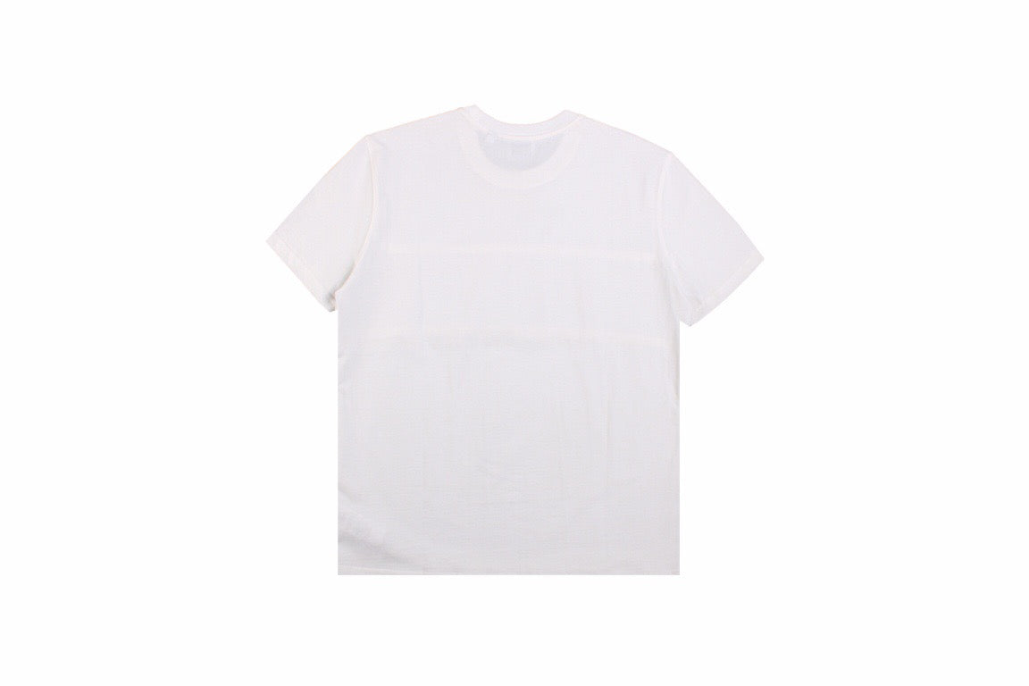 Burberry Check Panel T-Shirt (White)