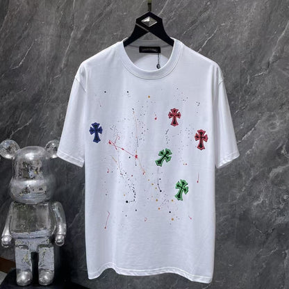 Chrome Hearts Classic Crewneck T-Shirt in White/Multicolor