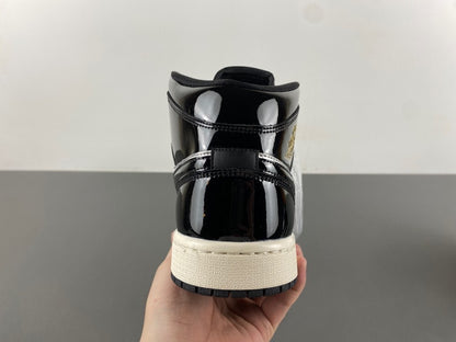 Air Jordan 1 Mid SE "Black Silver Gold"