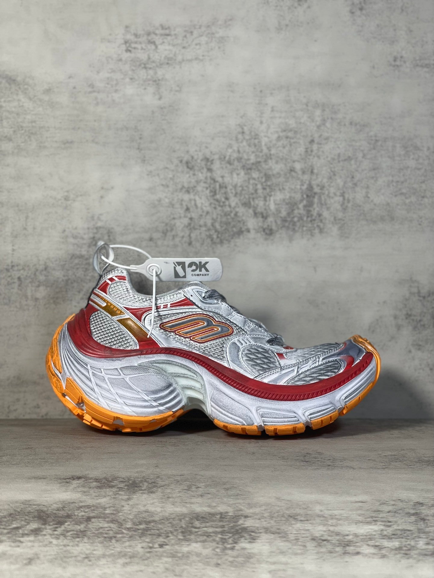 Balenciaga 10XL Sneaker in Tangerine/Red: Hyper-Scale Ignition