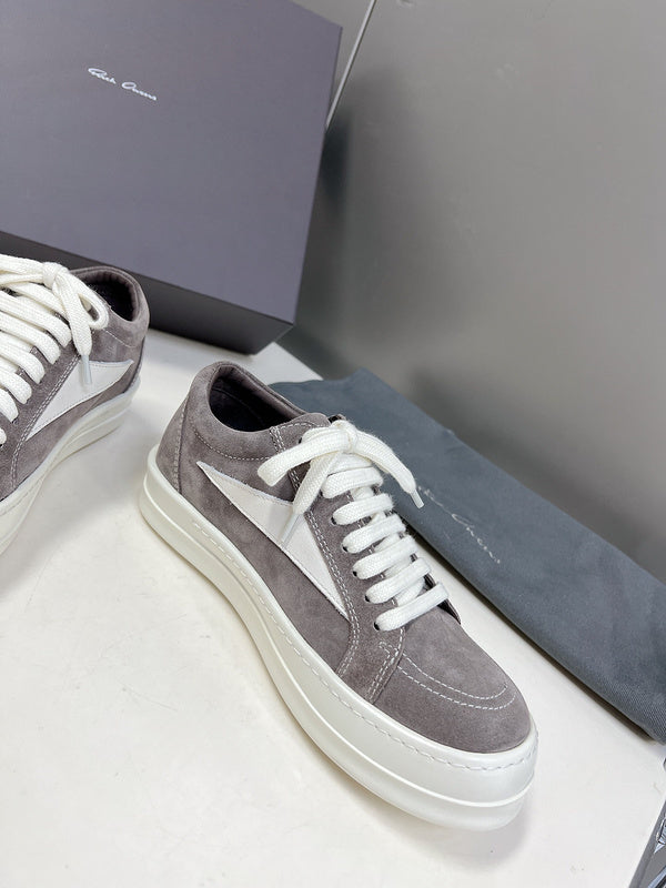 Rick Owens Low-Top Sneakers - Grey Suede