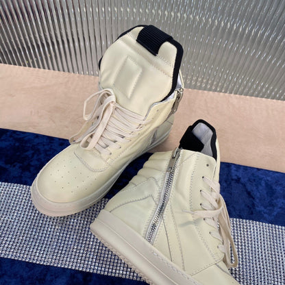 Rick Owens Geobasket Sneakers - Cream