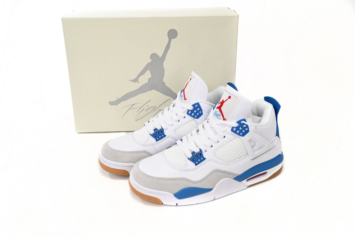 Air Jordan 4 White Blue