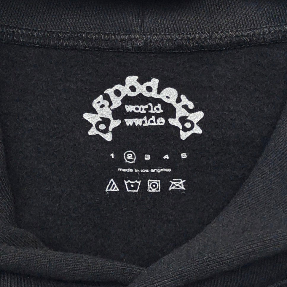 Sp5der PINK V2 Hoodie Black