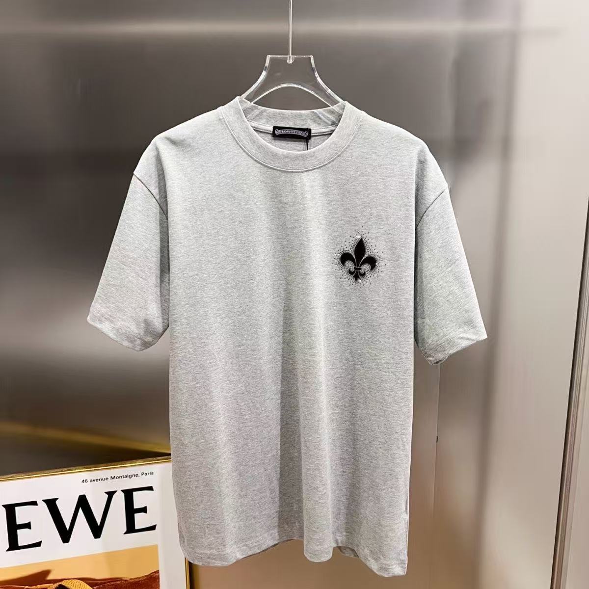 Chrome Hearts Classic Crewneck T-Shirt in Grey/Black