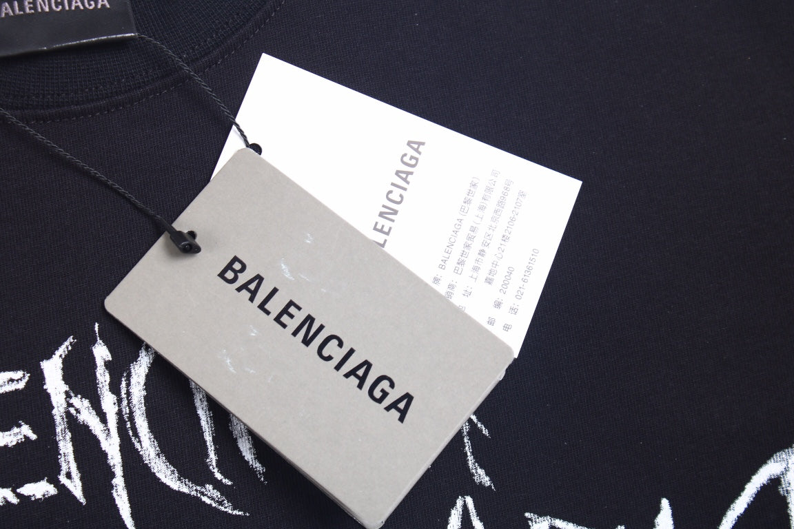 Ba*len*cia*ga multi-logo t-shirt (black)