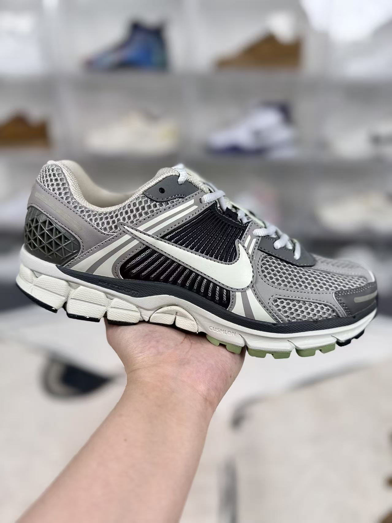 Nike Zoom Vomero 5 in Oatmeal/Grey/Green: Terra Gradient