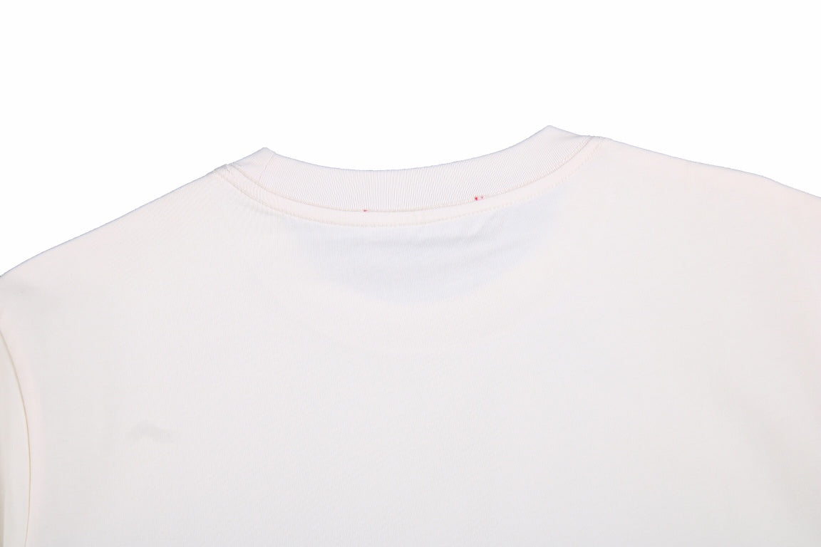 g*u*i x Ba*len*cia*ga drip logo t-shirt (cream)